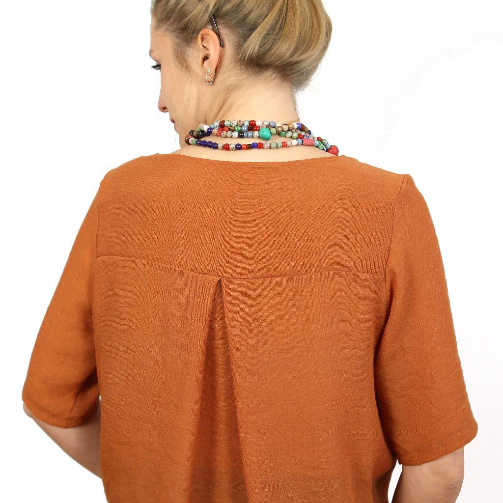 Papierschnittmuster Bluse mit Rückenfalte Frau Yoko XS-XXL